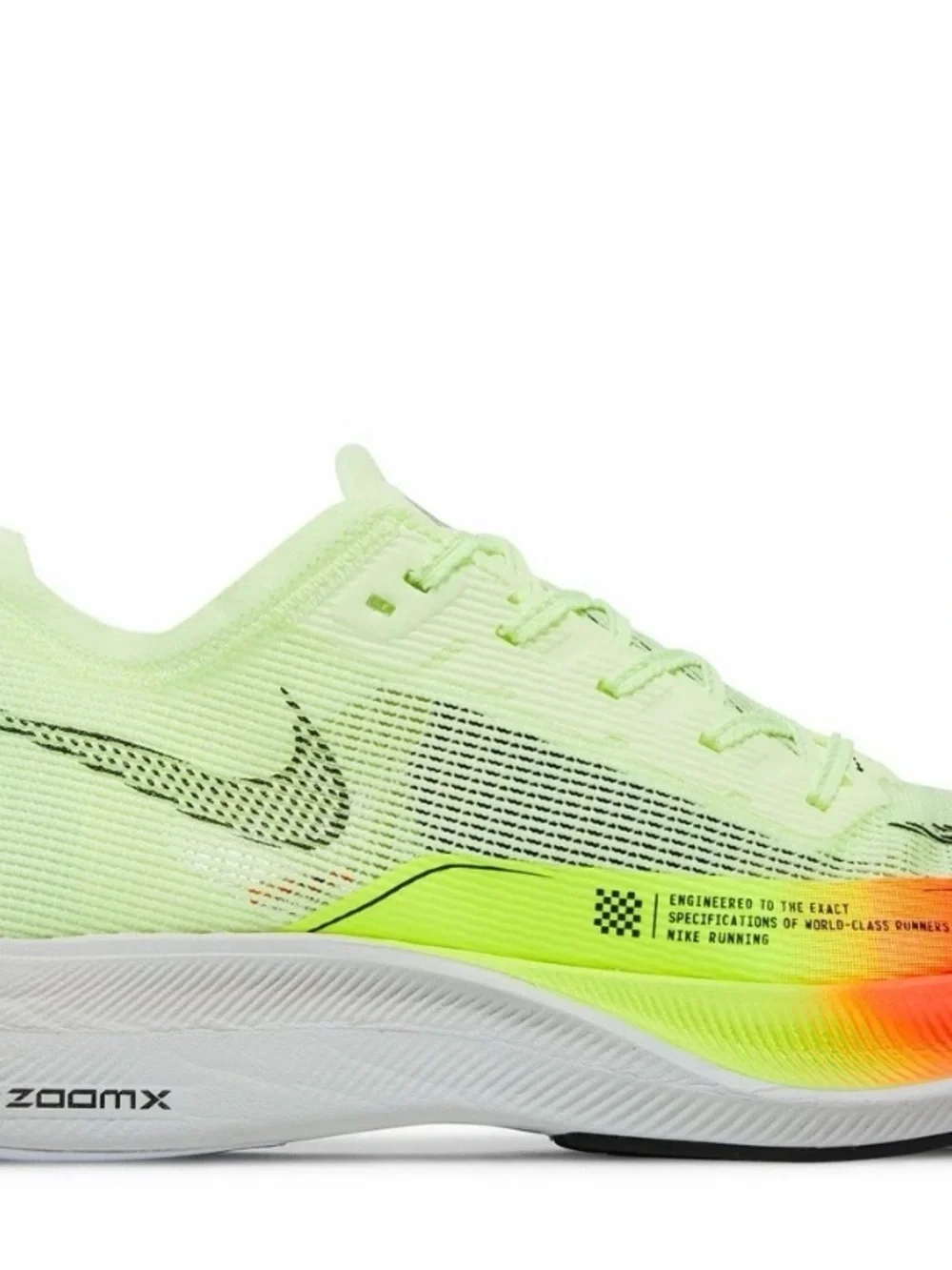 Nike ZoomX Vaporfly NEXT% 2 – Barely Volt / Hyper Orange Men’s Sz. 12